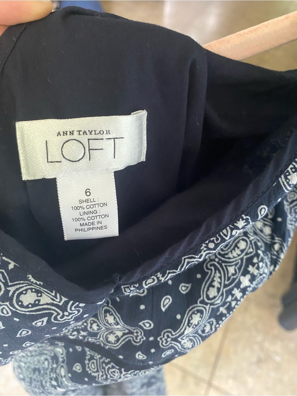 LOFT Paisley Bandana Medallion Midi Resort wear Feminine Fit and Flare Dress 6 - Picture 5 of 5